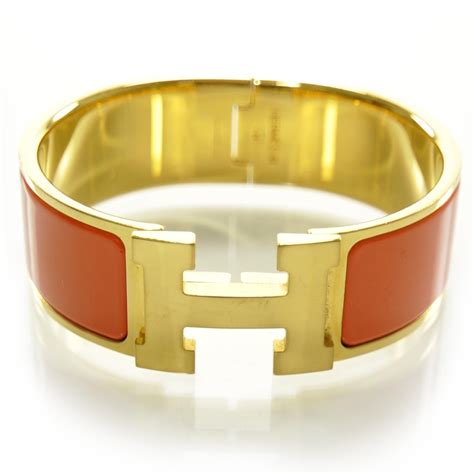 2018 wide hermes enamel h bracelet replica